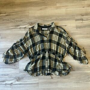 We The Free plaid Top